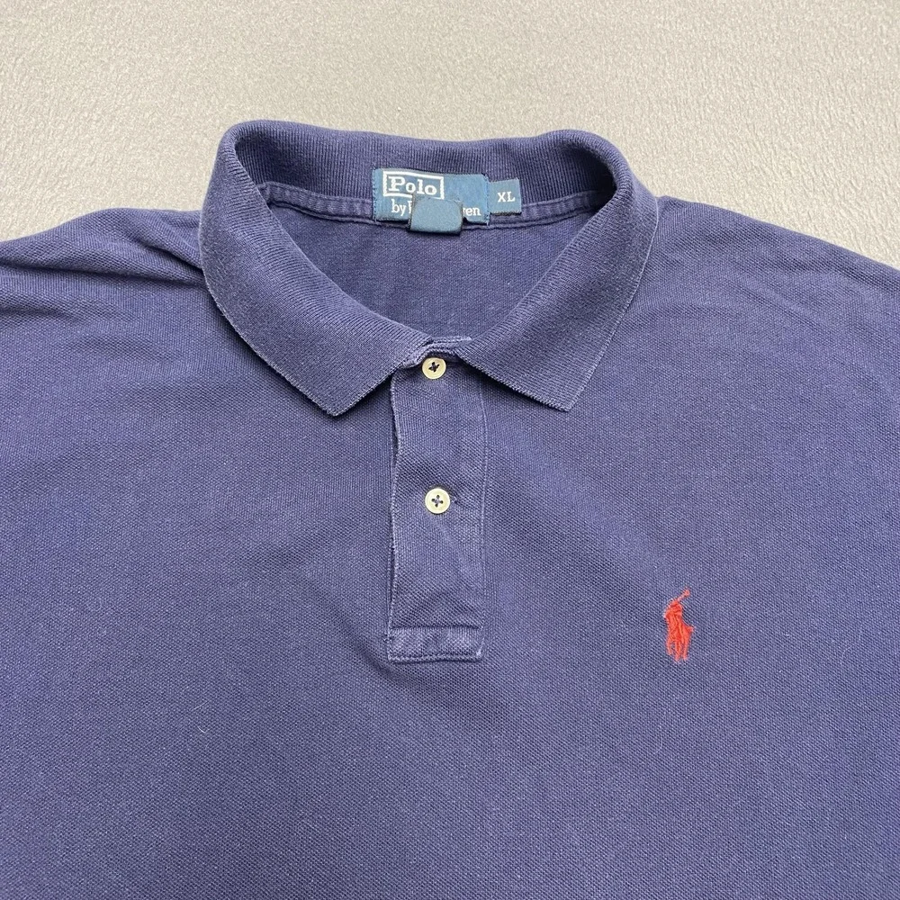 Polo Ralph Lauren Polo Shirt Mens XL Blue 100% Cotton Classic Fit Pony Logo